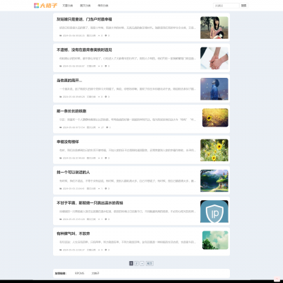【大格子】简约博客模板